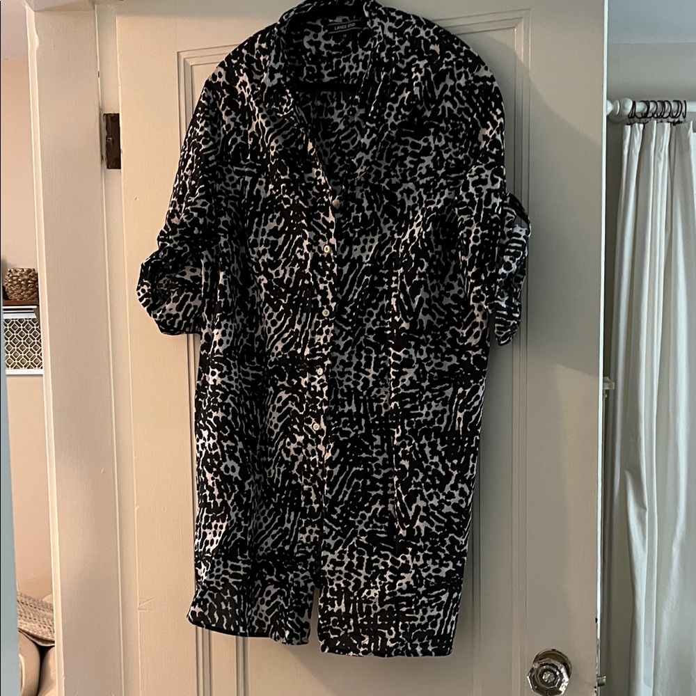 Lands' End Black and White cover up